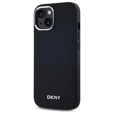 2. DKNY Plain Logo MagSafe Hülle für iPhone 15 Plus – Schwarz