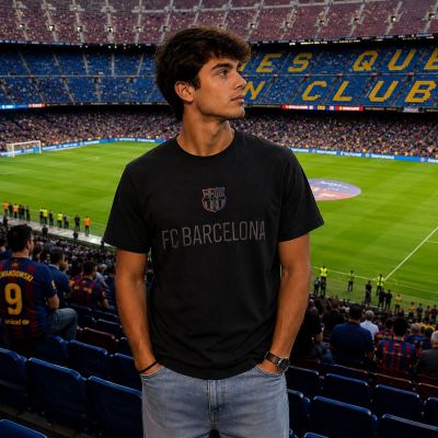 2. FC Barcelona Herren-Baumwoll-T-Shirt 5001CBBE