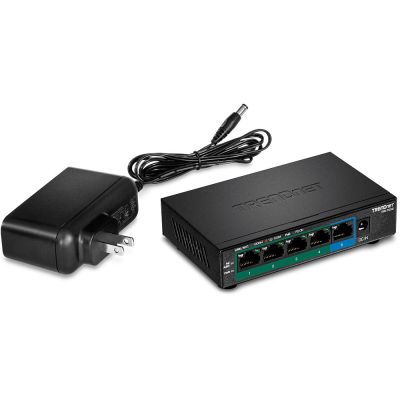 5. TRENDnet Switch 5-Port Gigabit PoE+ 32W Metall