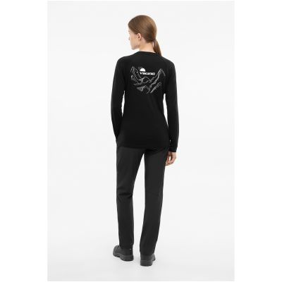 4. Damen-Sweatshirt Viking Longsleeve Andali – Schwarz/Hellgrau, Größe: M