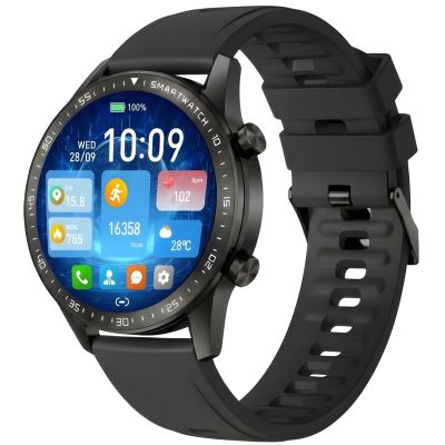 4. Smartwatch Gravity Black 2 Armbänder GT10-4