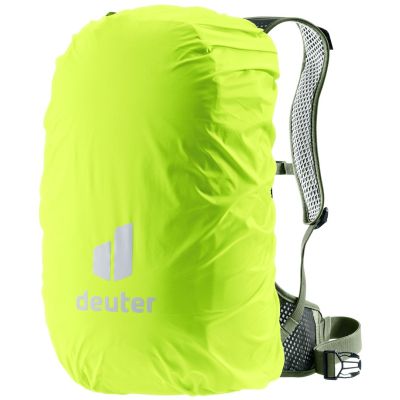10. Deuter Race Air 14 + 3 Fahrradrucksack, Mineral/Handschuh