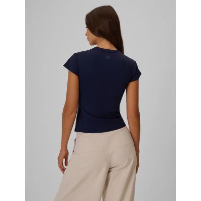 2. Damen-T-Shirt, schmal geschnitten, einfarbig, Größe 4F 4FRSS26TTSHF4520-31S
