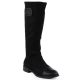 Schwarze Damen-Wildlederstiefel M.Daszyński MR2251-19