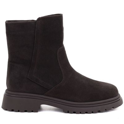 6. Damen-Ankle-Boots aus Wildleder, Schokoladenbraun, Sergio Leone BT-27