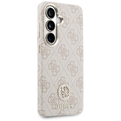 4. Guess 4G Strass-Rundlogo MagSafe Hülle für Samsung Galaxy S26 - Pink