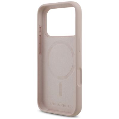 7. Karl Lagerfeld Silicone Karl&Choupette Ring MagSafe Hülle für iPhone 18 Pro / 17 Pro – Schwarz