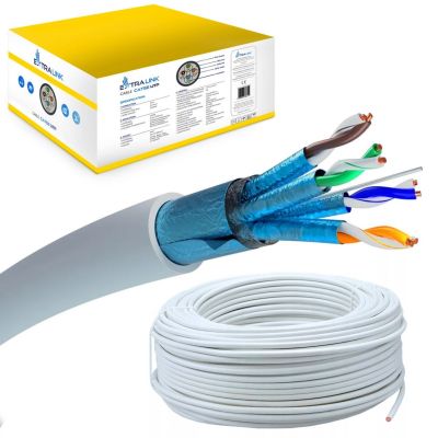 30. Extralink CAT6A FTP (F/FTP) V2 Netzwerkkabel Twisted-Pair für den Innenbereich, 500 m, LSZH
