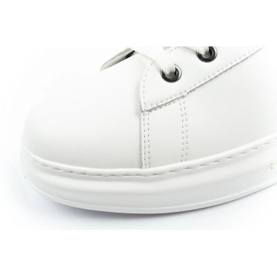 6. Karl Lagerfeld Herrenschuhe Sneaker Kapri aus naturfarbenem Leder, weiß