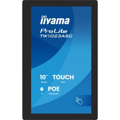 4. iiyama TW1023ASC-B3P Signage-Display Kiosk 25,6 cm (10,1") WLAN 385 cd/m² WXGA Schwarz Touchscreen Integrierter Prozessor Android 24/7