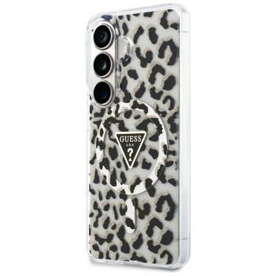 2. Guess IML Leopard Print Triangle MagSafe Hülle für Samsung Galaxy S26 - Schwarz