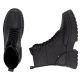 10. Schwarze Damen-Ankle-Boots aus Leder mit dicken Sohlen, Rieker W1870-02