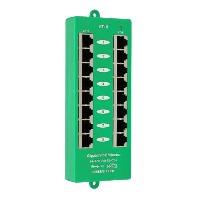 4. Extralink Gigabit PoE Injector 8 Port Active, 8 Gigabit 802.3at/af Ports, Modus A