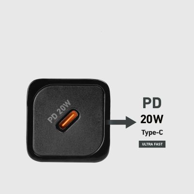 10. SBS TETRGAN1C20K 20W GaN USB-C Wandladegerät mit Power Delivery – Schwarz