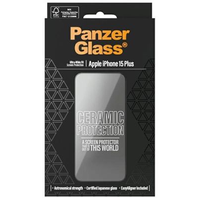 4. PanzerGlass Ceramic Protection Keramikglas für iPhone 15 Plus mit Positionierer