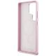 7. Karl Lagerfeld Saffiano Vollumwickelte MagSafe Hülle mit länglichem Metalllogo für Samsung Galaxy S25 Ultra - Rosa