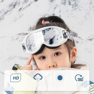 3. Qunature Panda Kinderskibrille - Schwarz/Weiß