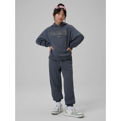 3. Lockerer Mädchen-Sweatshirt mit Kapuze 4F 4FJRSS26TSWSF2627-22S