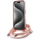 4. Karl Lagerfeld IML Crossbody Monogram Karl & Choupette Head MagSafe-Hülle für iPhone 15 Pro – Rosa