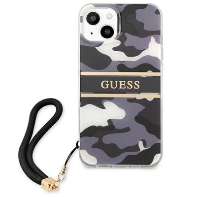 3. Guess GUHCP13MKCABBK iPhone 13 6.1" schwarz/schwarz Hardcase Camo Strap Collection