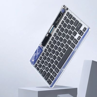 3. Dux Ducis Keyboard (CK Series) Kabellose Tastatur für Laptop/Tablet/Telefon – Transparent