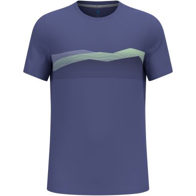 5. Herren-T-Shirt Odlo F-DRY RIDGELINE, Rundhalsausschnitt, kurze Ärmel, blau