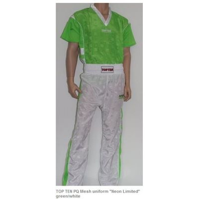 2. TOP TEN NEON Kickbox-Outfit grün und weiß