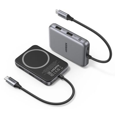 2. Ugreen USB-C 7-in-1 HDMI-Hub mit USB-C, USB-A, SD/TF-Kartenleser – Grau
