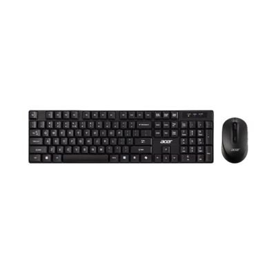 Acer GP.ACC11.03M Tastatur und Maus inklusive, kabellos, für Zuhause/Büro, Schwarz/Grau