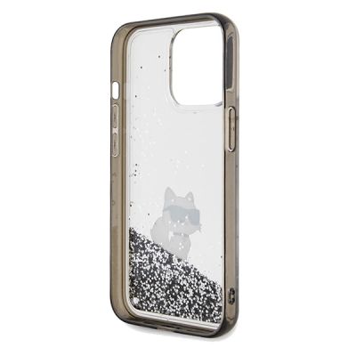 7. Karl Lagerfeld Liquid Glitter Choupette Hülle für iPhone 13 Pro Max – transparent
