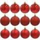 3. Dekorative Kunststoffkugeln, 12 Stück, 60 mm, rot