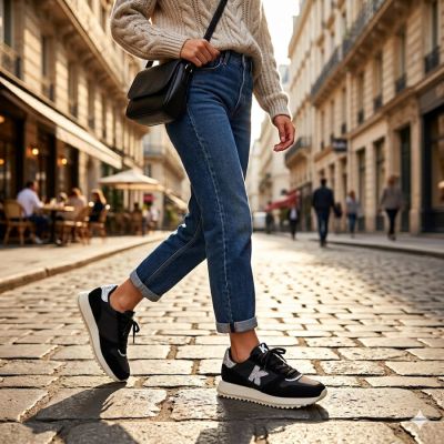 7. Schwarze Plateau-Sneaker Kobbo 100103