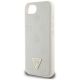 6. Guess Grained Hot Stamp Peony Triangle Logo MagSafe Hülle für iPhone 16e - Beige
