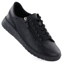 Schwarze Damen-Lederschuhe mit hohem Absatz, Jezzi 138