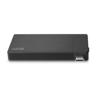 3. Lindy 43336 Dockingstation, kabelgebunden, USB 3.2 Gen 1 (3.1 Gen 1), Typ-C, Schwarz