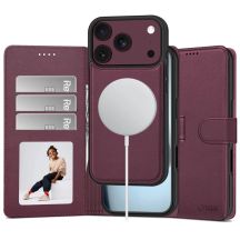Tech-Protect Wallet MagSafe Hülle für iPhone 17 Pro Max / 18 Pro Max - bordeauxrot