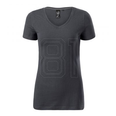 2. Malfini Action V-Ausschnitt T-Shirt W MLI-70183 hellanthrazit