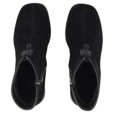 7. Schwarze Damen-Lederstiefeletten mit Blockabsatz Filippo DBT8200