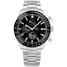 Giewont Herrenuhr Chronograph Saphir Silber Schwarz GW8720-B2