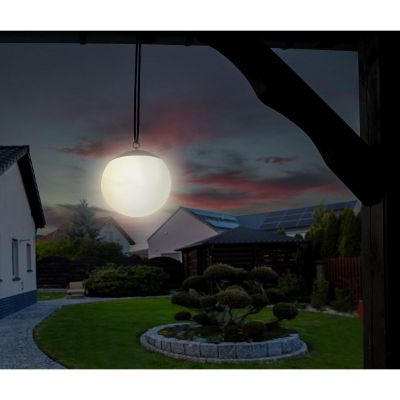 32. Solarlampe, Kunststoff-Hängekugel, 20 cm