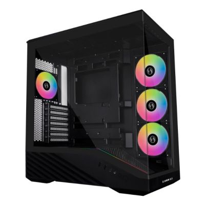 9. Lian Li Vector V100 PC-Gehäuse, Midi-Tower, ATX, RGB, gehärtetes Glas
