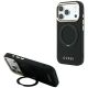 Guess Ring Stand 360 Grained Classic Logo MagSafe Hülle für iPhone 18 Pro Max / 17 Pro Max - Schwarz