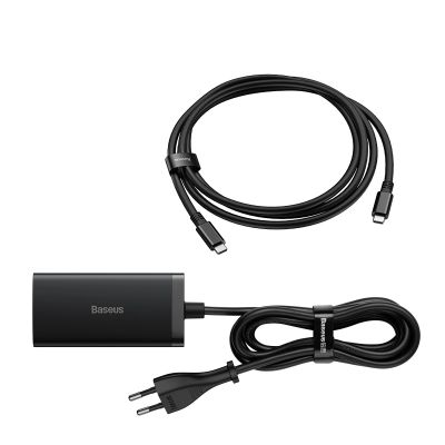 6. Baseus Schnellladegerät GaN5 Pro HUB HDMI 2 x USB-C / USB-A / HDMI 4K 30Hz 1,5m schwarz + USB-C Kabel - USB-C 100W 40Gb/s (USB4) 1m (CCGP110201)