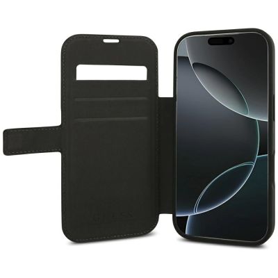6. Guess Book 4G Metall-Logo-Hülle für iPhone 18 Pro / 17 Pro – Schwarz