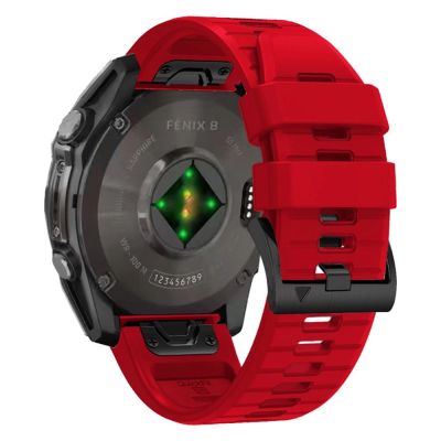 2. Tech-Protect Silikonband für Garmin Fenix ​​​​5X / 5X Plus / 6X / 6X Pro / 7X / 8 (51 mm) - Rot