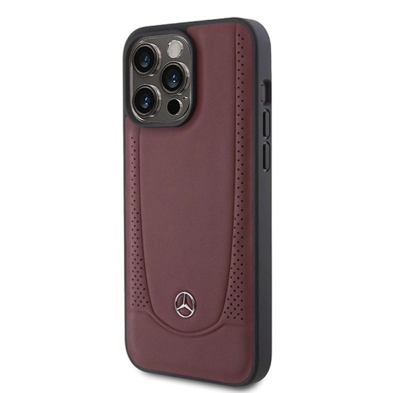 2. Mercedes MEHCP15LARMRE iPhone 15 Pro 6,1" rot/rotes Hardcase Leder Urban Bengale