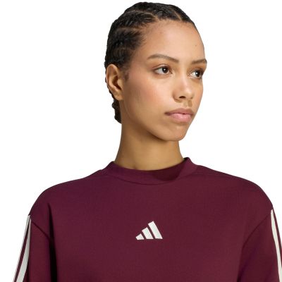 4. Damen-T-Shirt adidas Essentials 3-Stripes Boyfriend bordeaux KX0793