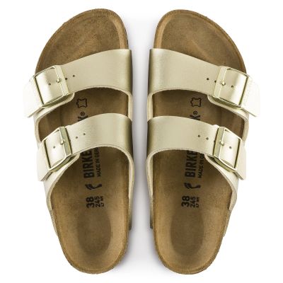 4. Birkenstock Arizona Birko-Flor Gold Damen Flip-Flops normal breit (1016110)
