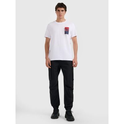 5. Herren-T-Shirt mit Aufdruck, regulär, Größe 4F 4FRAW25TTSHM3256-10S