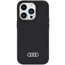 Audi Silikonhülle iPhone 14 Pro Max 6,7" schwarz/schwarz Hardcase AU-LSRIP14PM-Q3/D1-BK